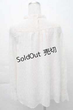 画像2: axes femme / ドットドビーシフォンブラウス  オフ S-25-11-28-045-AX-BL-AS-ZS