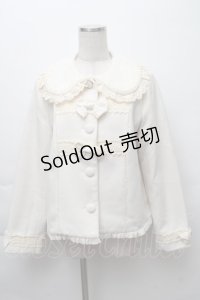 axes femme kawaii / レースフリルショートコート  オフ S-25-11-28-047-AX-CO-AS-ZS