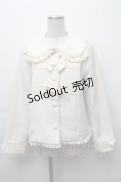 画像1: axes femme kawaii / レースフリルショートコート  オフ S-25-11-28-047-AX-CO-AS-ZS