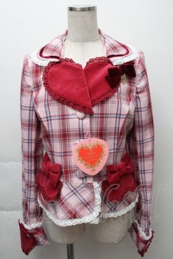 画像1: BABY,THE STARS SHINE BRIGHT / Mary Stuartタータンチェックジャケット  ピンク S-25-11-28-048-BA-JA-AS-ZS