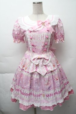 画像1: BABY,THE STARS SHINE BRIGHT / Sweetheart Parfaiteria柄ワンピース  ピンク S-25-11-28-050-BA-OP-AS-ZS