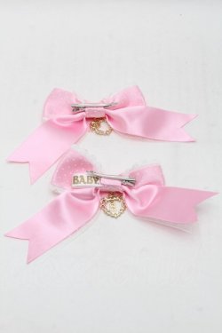 画像2: BABY,THE STARS SHINE BRIGHT / Sweetheart Parfaiteriaリボンクリップ  ピンク S-25-11-28-007-BA-AC-AS-ZS