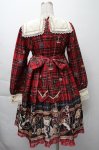 画像2: Angelic Pretty / British Bearワンピース  赤 S-25-11-28-053-AP-OP-AS-ZS (2)