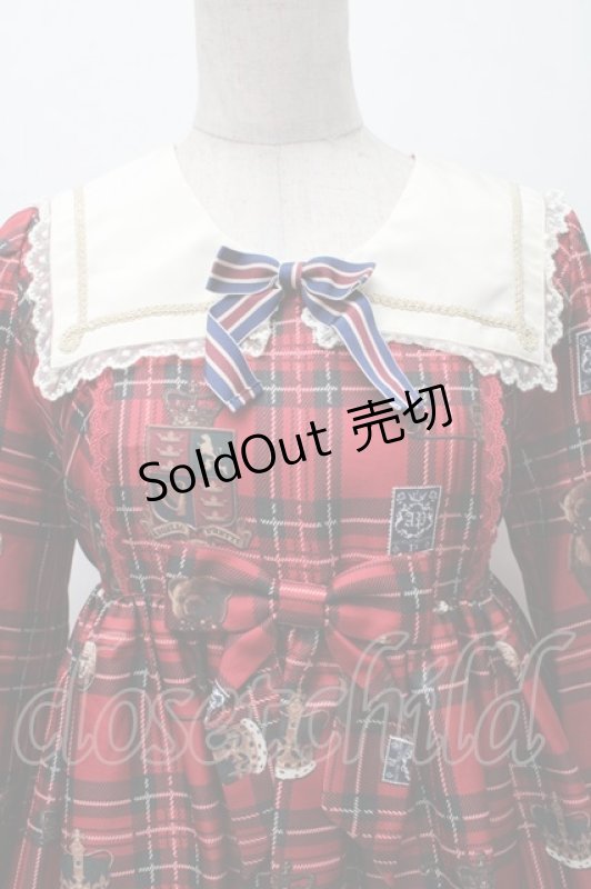 画像3: Angelic Pretty / British Bearワンピース  赤 S-25-11-28-053-AP-OP-AS-ZS (3)