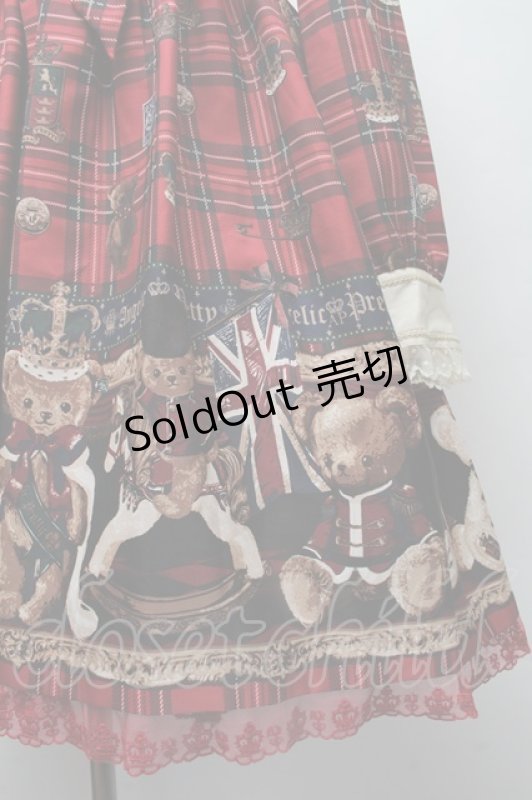 画像4: Angelic Pretty / British Bearワンピース  赤 S-25-11-28-053-AP-OP-AS-ZS (4)