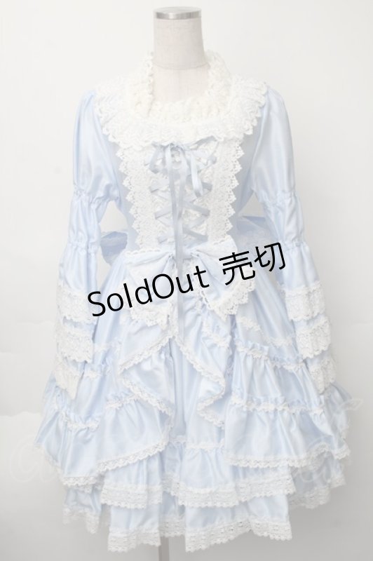 画像1: BABY,THE STARS SHINE BRIGHT / シンデレラワンピース  サックス S-25-11-28-056-BA-OP-AS-ZS (1)