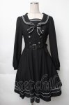 画像1: metamorphose / 長袖セーラーリボンワンピース(無地)  黒ｘ白 S-25-11-28-061-ME-OP-AS-ZS (1)