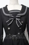 画像3: metamorphose / 長袖セーラーリボンワンピース(無地)  黒ｘ白 S-25-11-28-061-ME-OP-AS-ZS (3)