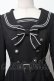 画像3: metamorphose / 長袖セーラーリボンワンピース(無地)  黒ｘ白 S-25-11-28-061-ME-OP-AS-ZS (3)