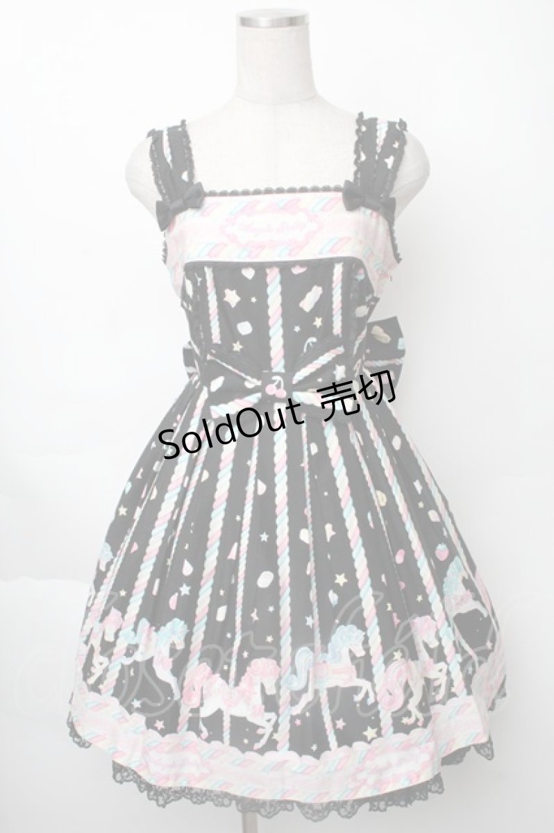 画像1: Angelic Pretty / Sugary Carnivalジャンパースカート  黒 S-25-11-28-062-AP-OP-AS-ZS (1)