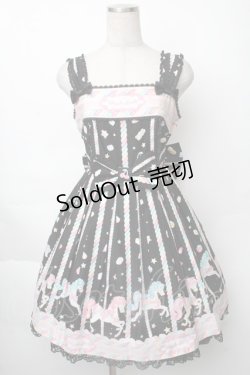 画像1: Angelic Pretty / Sugary Carnivalジャンパースカート  黒 S-25-11-28-062-AP-OP-AS-ZS