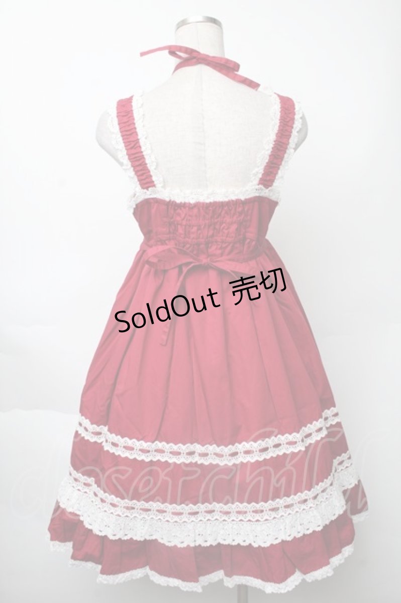 画像2: BABY,THE STARS SHINE BRIGHT / ベビードールジャンパースカート＆プリンセスドロップヘッドドレスセット  エンジ S-25-11-28-064-BA-OP-AS-ZS (2)