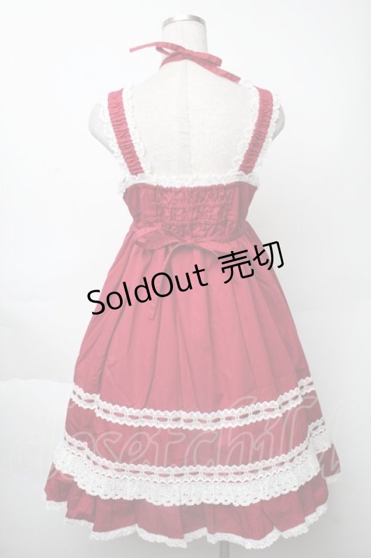 画像2: BABY,THE STARS SHINE BRIGHT / ベビードールジャンパースカート＆プリンセスドロップヘッドドレスセット  エンジ S-25-11-28-064-BA-OP-AS-ZS (2)