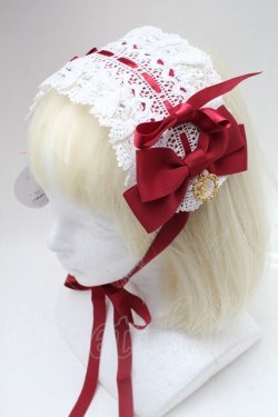 画像3: BABY,THE STARS SHINE BRIGHT / ベビードールジャンパースカート＆プリンセスドロップヘッドドレスセット  エンジ S-25-11-28-064-BA-OP-AS-ZS