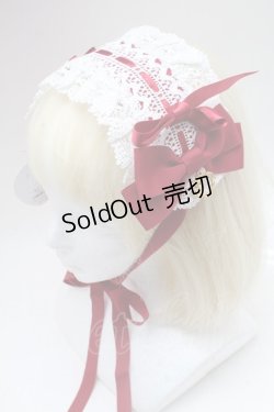 画像3: BABY,THE STARS SHINE BRIGHT / ベビードールジャンパースカート＆プリンセスドロップヘッドドレスセット  エンジ S-25-11-28-064-BA-OP-AS-ZS