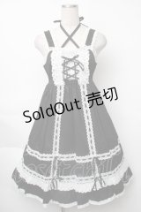 BABY,THE STARS SHINE BRIGHT / ベビードールジャンパースカート＆プリンセスドロップヘッドドレスセット  黒 S-25-11-28-065-BA-OP-AS-ZS