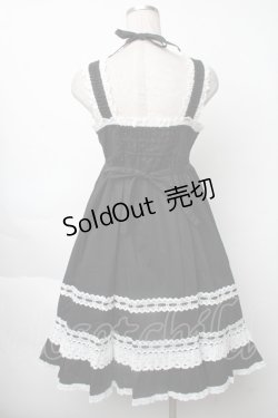 画像2: BABY,THE STARS SHINE BRIGHT / ベビードールジャンパースカート＆プリンセスドロップヘッドドレスセット  黒 S-25-11-28-065-BA-OP-AS-ZS