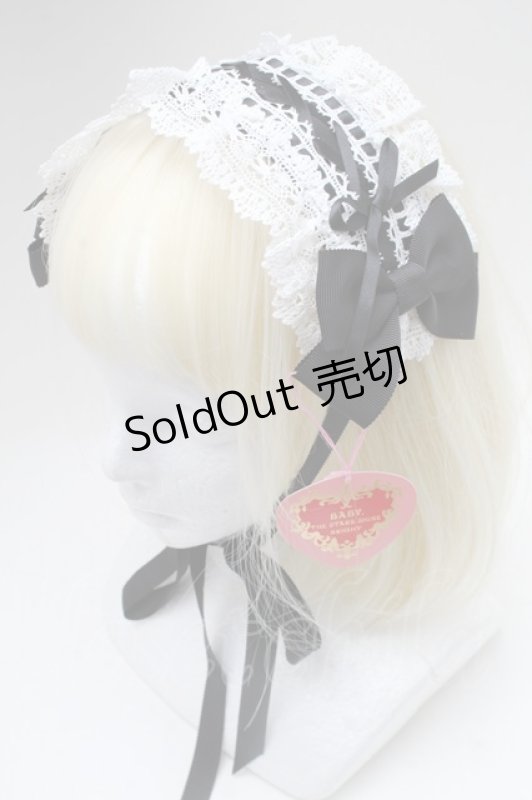 画像3: BABY,THE STARS SHINE BRIGHT / ベビードールジャンパースカート＆プリンセスドロップヘッドドレスセット  黒 S-25-11-28-065-BA-OP-AS-ZS (3)