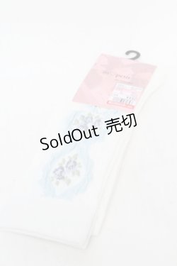 画像1: m petit by misako / ECAMOVKバラレースソックス  白 S-25-11-28-1001-LO-ZA-AS-ZS