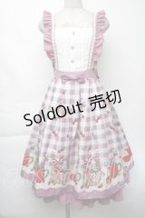 axes femme kawaii / ベリーズピクニックジャンパースカート  ピンク S-25-11-28-1045-AX-OP-AS-ZS