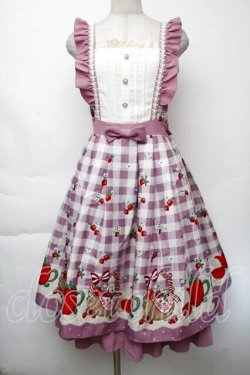 画像1: axes femme kawaii / ベリーズピクニックジャンパースカート  ピンク S-25-11-28-1045-AX-OP-AS-ZS