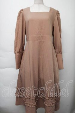 画像3: FLC / MINA*ケープワンピース  ピンクベージュ S-25-11-28-1048-LO-OP-AS-ZS