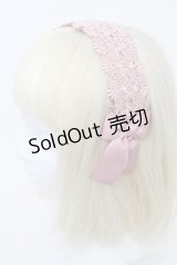 m petit by misako / TT*AMレースカチューシャ  ピンク S-25-11-28-1010-LO-AC-AS-ZS