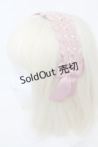 m petit by misako / TT*AMレースカチューシャ  ピンク S-25-11-28-1010-LO-AC-AS-ZS