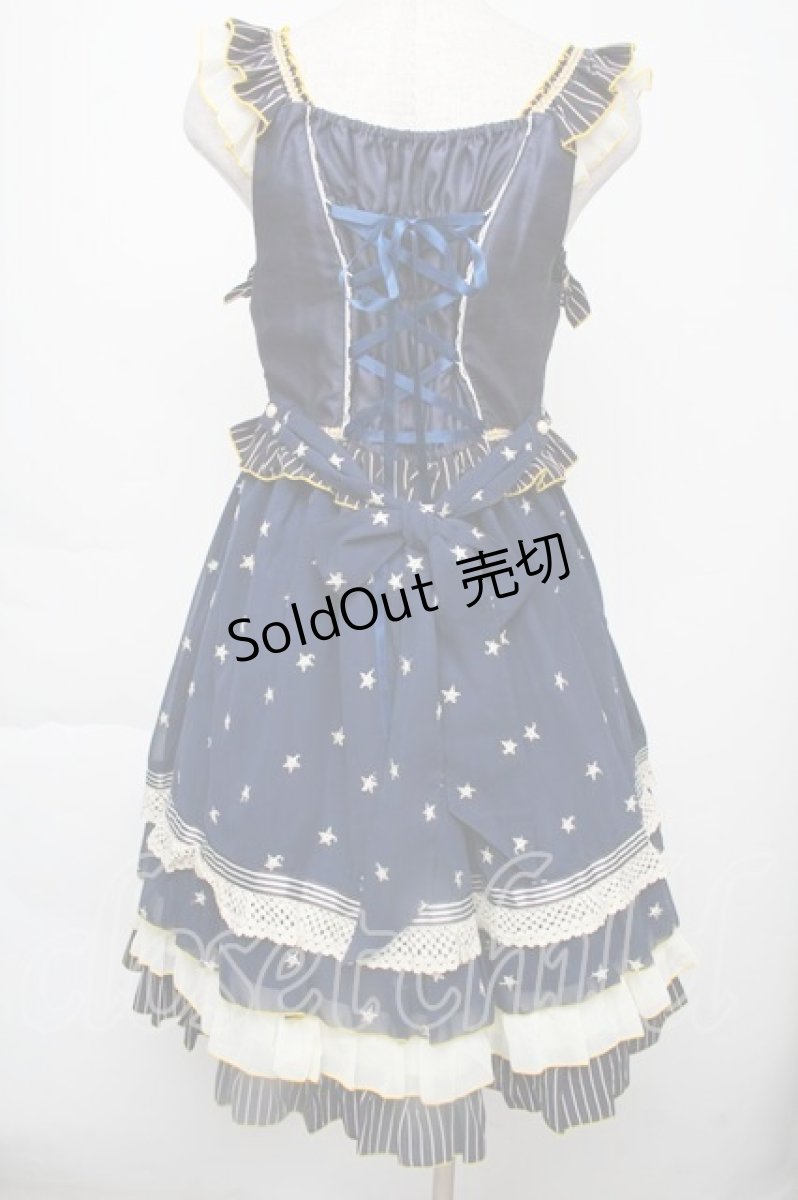 画像2: BABY,THE STARS SHINE BRIGHT / Etoile Filante  お星さまに願いを ジャンパースカート  紺 S-25-11-28-1051-BA-OP-AS-ZS (2)