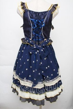 画像2: BABY,THE STARS SHINE BRIGHT / Etoile Filante  お星さまに願いを ジャンパースカート  紺 S-25-11-28-1051-BA-OP-AS-ZS