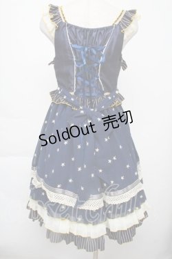 画像2: BABY,THE STARS SHINE BRIGHT / Etoile Filante  お星さまに願いを ジャンパースカート  紺 S-25-11-28-1051-BA-OP-AS-ZS