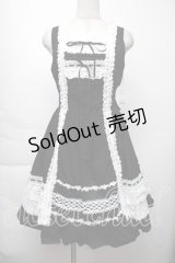 BABY,THE STARS SHINE BRIGHT / レースフリルジャンパースカート  黒 S-25-11-28-1053-BA-OP-AS-ZS