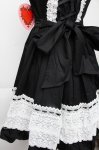 画像3: BABY,THE STARS SHINE BRIGHT / レースフリルジャンパースカート  黒 S-25-11-28-1053-BA-OP-AS-ZS (3)