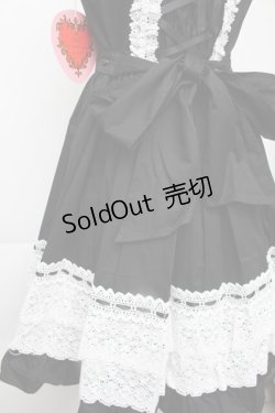 画像3: BABY,THE STARS SHINE BRIGHT / レースフリルジャンパースカート  黒 S-25-11-28-1053-BA-OP-AS-ZS