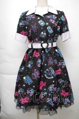 Angelic Pretty / Neon Star Dinerワンピース  黒 S-25-11-28-1054-AP-OP-AS-ZS
