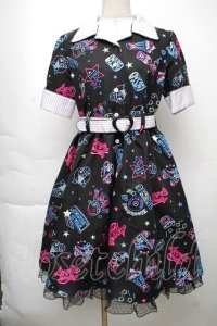 Angelic Pretty / Neon Star Dinerワンピース  黒 S-25-11-28-1054-AP-OP-AS-ZS