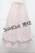 FLC / 皆方由衣コラボ/ティアードスカート  ピンク S-25-11-28-1058-LO-SK-AS-ZS