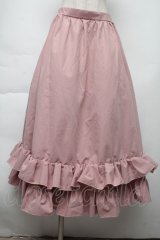 FLC / 皆方由衣コラボ/ティアードスカート  ピンク S-25-11-28-1058-LO-SK-AS-ZS