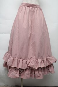 FLC / 皆方由衣コラボ/ティアードスカート  ピンク S-25-11-28-1058-LO-SK-AS-ZS