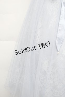 画像3: axes femme POETIQUE / リボン付レース×チュールスカート  サックス S-25-11-28-1060-AX-SK-AS-ZS