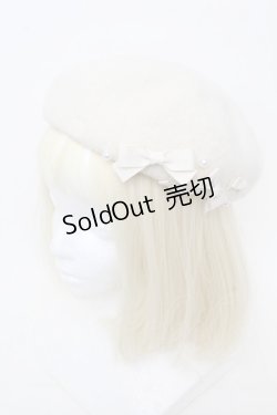 画像1: m petit by misako / AMミニリボンバスクベレー  オフ S-25-11-28-1012-LO-AC-AS-ZS