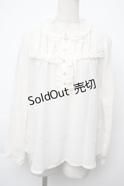 画像1: axes femme / フリルブラウス  オフ S-25-11-28-1015-AX-BL-AS-ZS