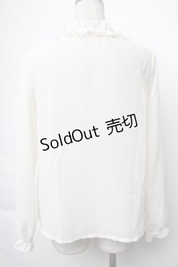 画像2: axes femme / フリルブラウス  オフ S-25-11-28-1015-AX-BL-AS-ZS