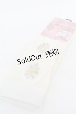 画像1: m petit by misako / ECAMOVKバラレースソックス  オフ S-25-11-28-1003-LO-ZA-AS-ZS