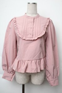 FLC / 皆方由衣コラボペプラムブラウス  ピンク S-25-11-28-1019-LO-BL-AS-ZS