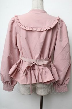 画像2: FLC / 皆方由衣コラボペプラムブラウス  ピンク S-25-11-28-1019-LO-BL-AS-ZS