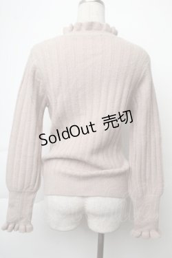 画像2: an another angelus / ヨークレース編み切替ニットプルオーバー  ベージュ S-25-11-28-1020-CA-TO-AS-ZS