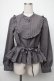 画像1: FLC / 皆方由衣コラボペプラムブラウス  グレー S-25-11-28-1021-LO-BL-AS-ZS (1)