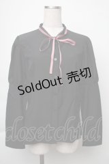 Kurumi Collaboration / KRデシンジゴスリブラウス  黒 S-25-11-28-1023-LO-BL-AS-ZS