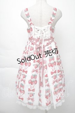 画像2: Angelic Pretty / Strawberry Dollジャンパースカート  白 S-25-11-28-1027-AP-OP-AS-ZS